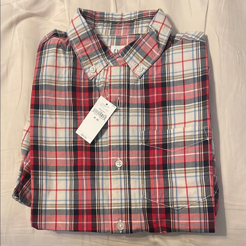 Men's Red Plaid Shirt